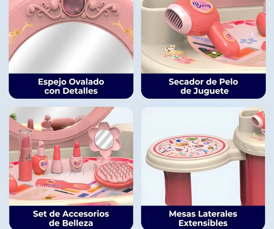 TOCADOR DE BELLEZA INFANTIL CON ACCESORIOS - 3