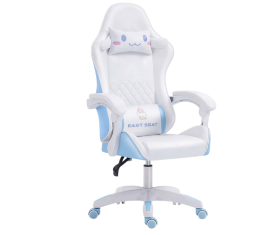 SILLA KAWAI GAMER ERGONÓMICA GIRATORIA 360° RECLINABLE ALTURA AJUSTABLE INCLUYE ALMOHADILLA - 4