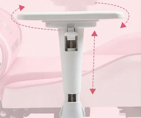SILLA KAWAI GAMER ERGONÓMICA GIRATORIA 360° RECLINABLE ALTURA AJUSTABLE INCLUYE ALMOHADILLA - 6