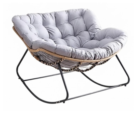 SILLA MECEDORA ACOLCHADA MODERNA - 1