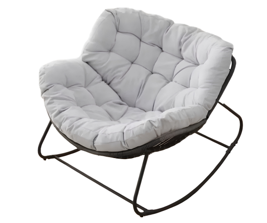 SILLA MECEDORA ACOLCHADA MODERNA - 2