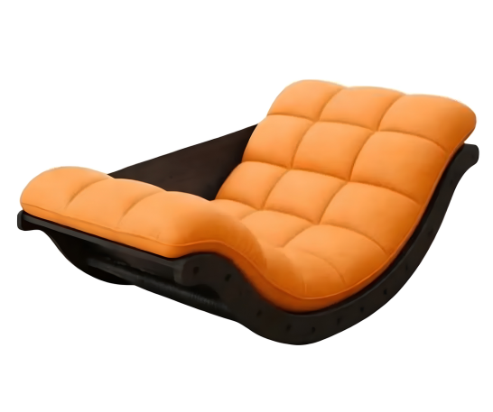 SILLA MECEDORA ERGONÓMICA TAPIZADA DISEÑO MODERNO Y CONFORTABLE - 1