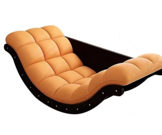 SILLA MECEDORA ERGONÓMICA TAPIZADA DISEÑO MODERNO Y CONFORTABLE - 2