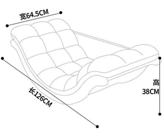 SILLA MECEDORA ERGONÓMICA TAPIZADA DISEÑO MODERNO Y CONFORTABLE - 3