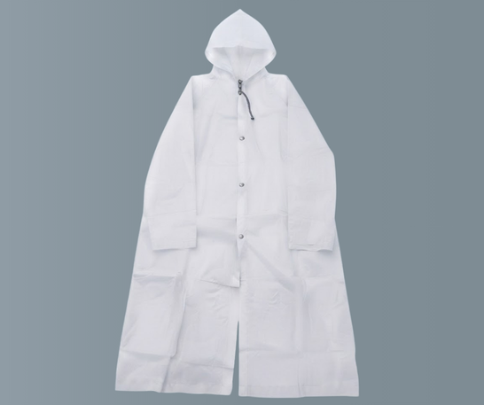 PONCHO PARA LLUVIA CON CAPUCHA BLANCA - 2