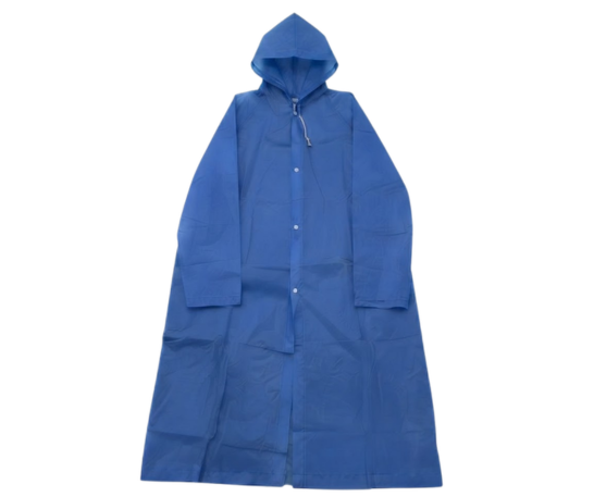 PONCHO PARA LLUVIA CON CAPUCHA AZUL - 2