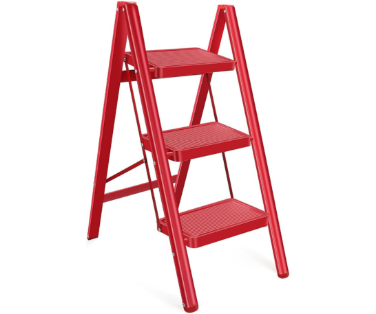 ESCALERA 3 PASOS ROJO - 1