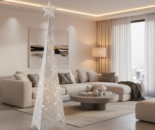 ÁRBOL PIRÁMIDE NAVIDEÑO 4 CARAS 2.10 M - 4