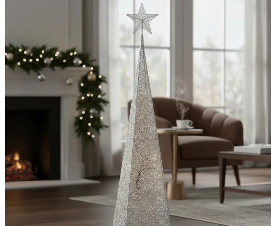 ÁRBOL PIRÁMIDE NAVIDEÑO 4 CARAS 2.10 M - 7