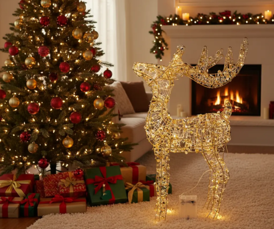 RENO NAVIDEÑO CON LUCES LED DE 62 CM - 3