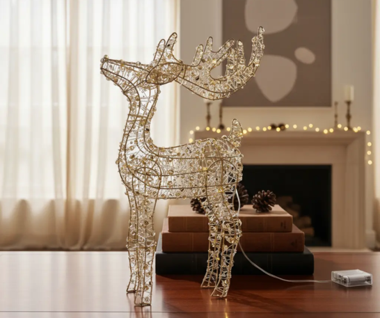 RENO NAVIDEÑO CON LUCES LED DE 62 CM - 4
