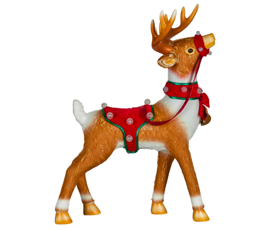 RENO NAVIDEÑO ANIMADO CON LUCES Y MÚSICA DE 80 CM - 2