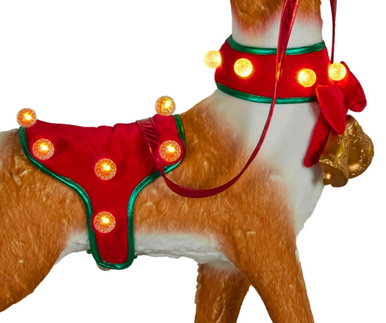 RENO NAVIDEÑO ANIMADO CON LUCES Y MÚSICA DE 80 CM - 7