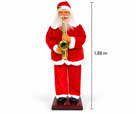 PAPÁ NOEL MUSICAL CON SAXOFÓN Y MOVIMIENTO DE 180 CM - 2