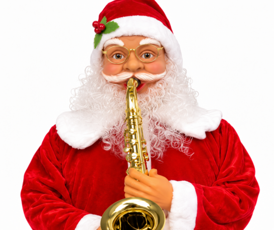 PAPÁ NOEL MUSICAL CON SAXOFÓN Y MOVIMIENTO DE 180 CM - 3
