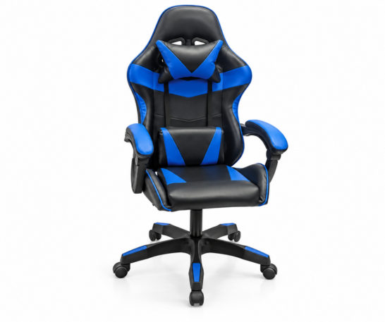 SILLA GAMER ERGONÓMICA RECLINABLE CON SOPORTE LUMBAR Y APOYACABEZAS - 1