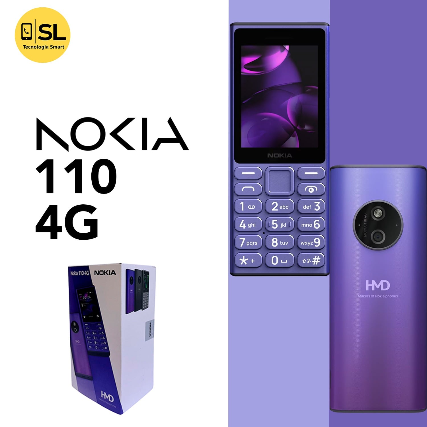 CELULAR BÁSICO NOKIA 110 4G COLOR AZUL - 2