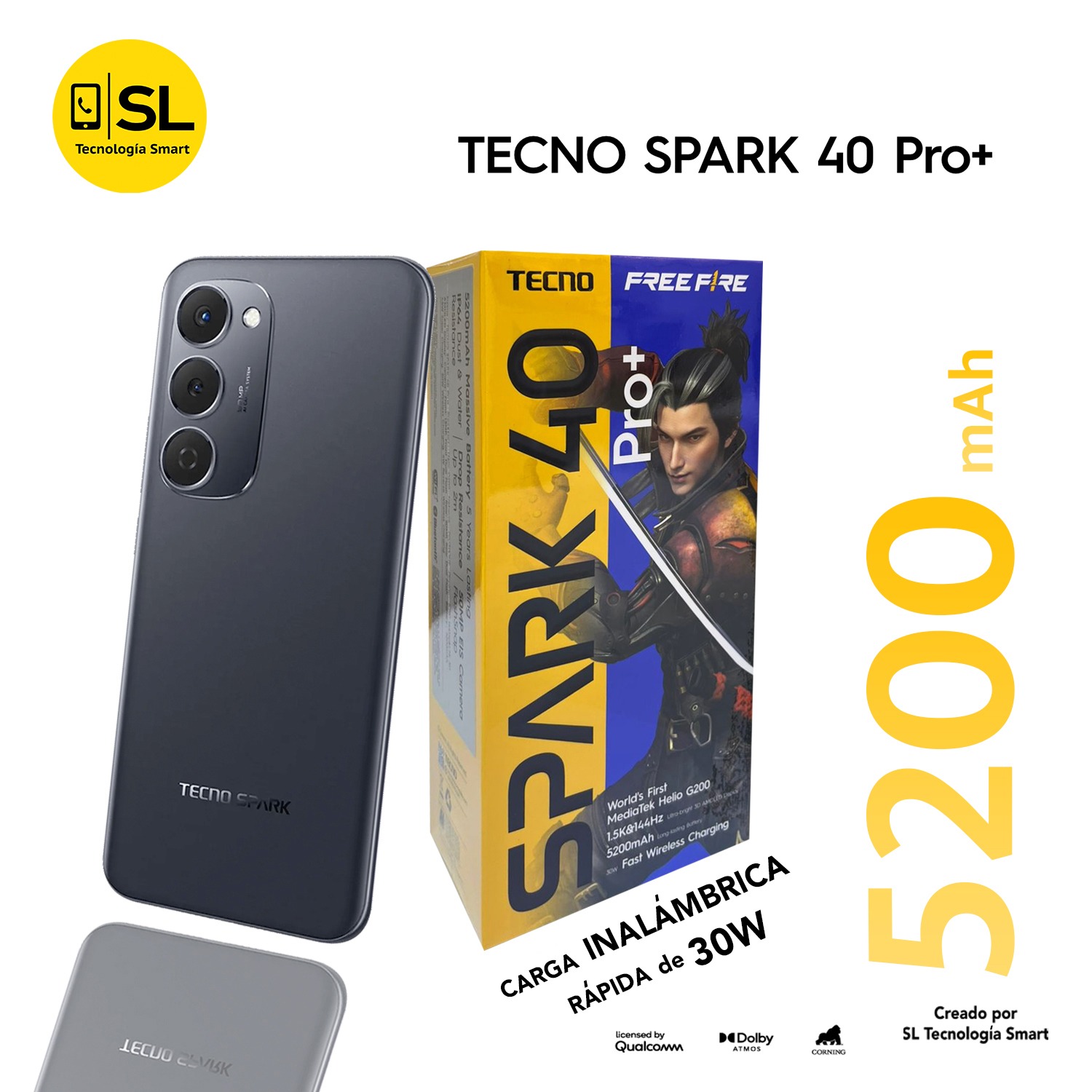 TECNO SPARK 40 PRO+ 8GB RAM 256GB COLOR NEGRO - 1