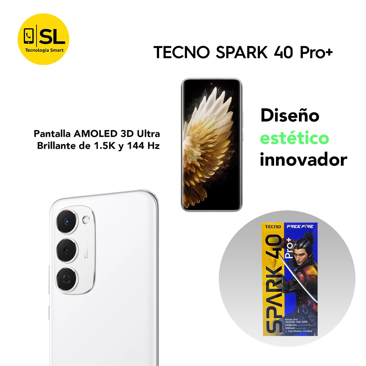 TECNO SPARK 40 PRO+ 8GB RAM 256GB COLOR TITANIO - 2