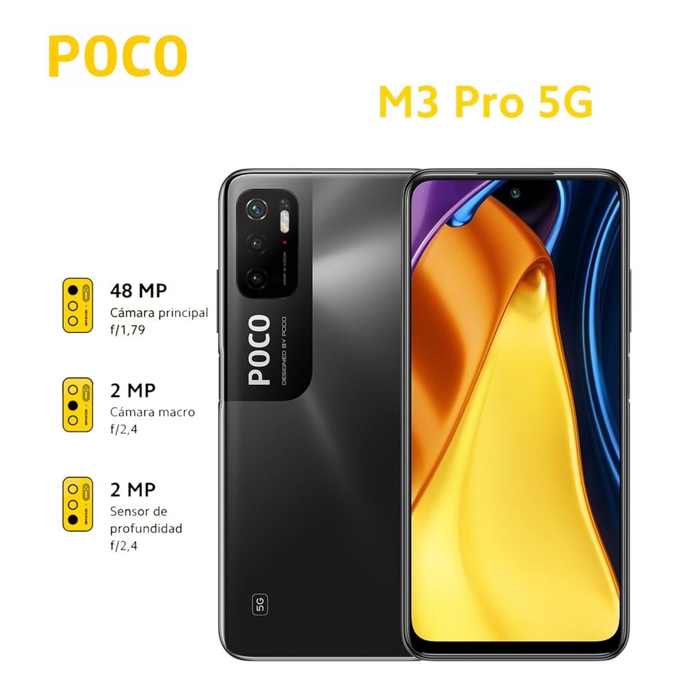CELULAR POCO M3 PRO 5G 4GB RAM 64GB CÁMARA 48 MP COLOR NEGRO - 2