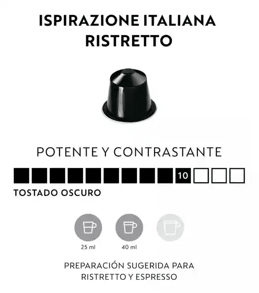 CAFÉ ISPIRAZIONE ITALIANA RISTRETTO X 10 CÁPSULAS ORIGINAL NESPRESSO - 2