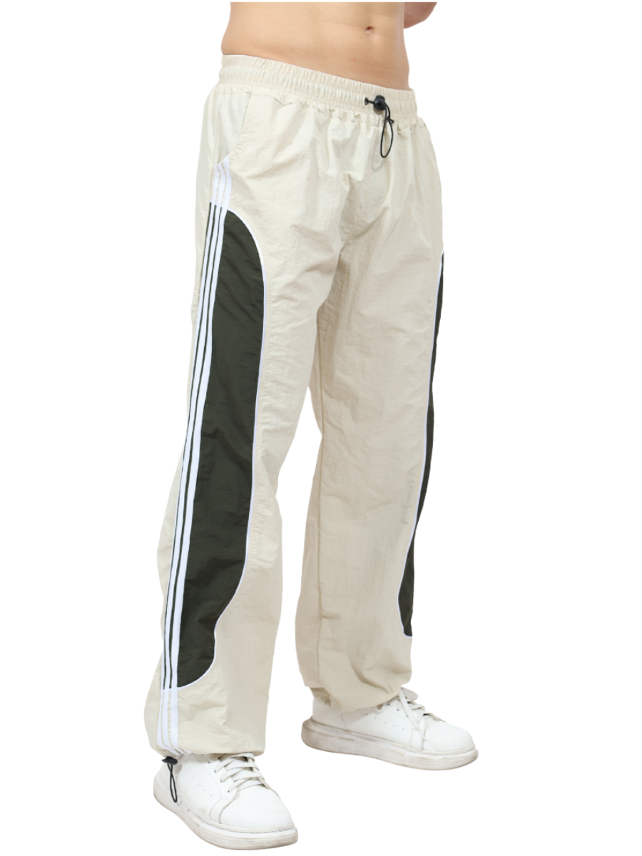JOGGER OVERSIZE POWER TRACK HOMBRE TELA MOJADA - HUESO - 1