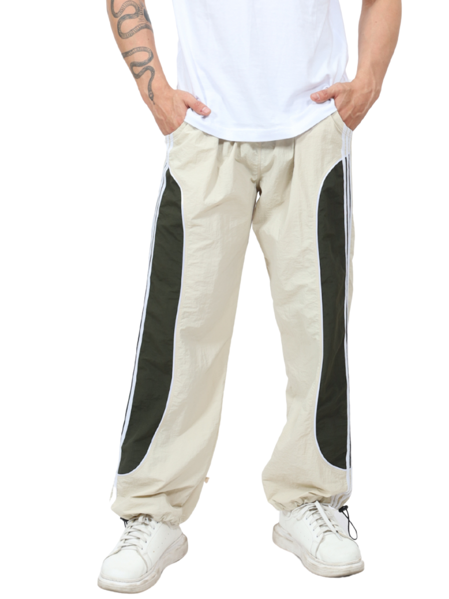 JOGGER OVERSIZE POWER TRACK HOMBRE TELA MOJADA - HUESO - 3