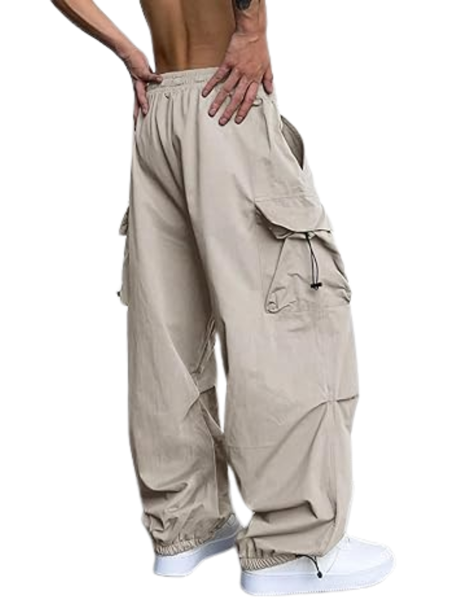 JOGGER CARGO PARACHUTE URBANFLY HOMBRE TELA MOJADA - HUESO - 2