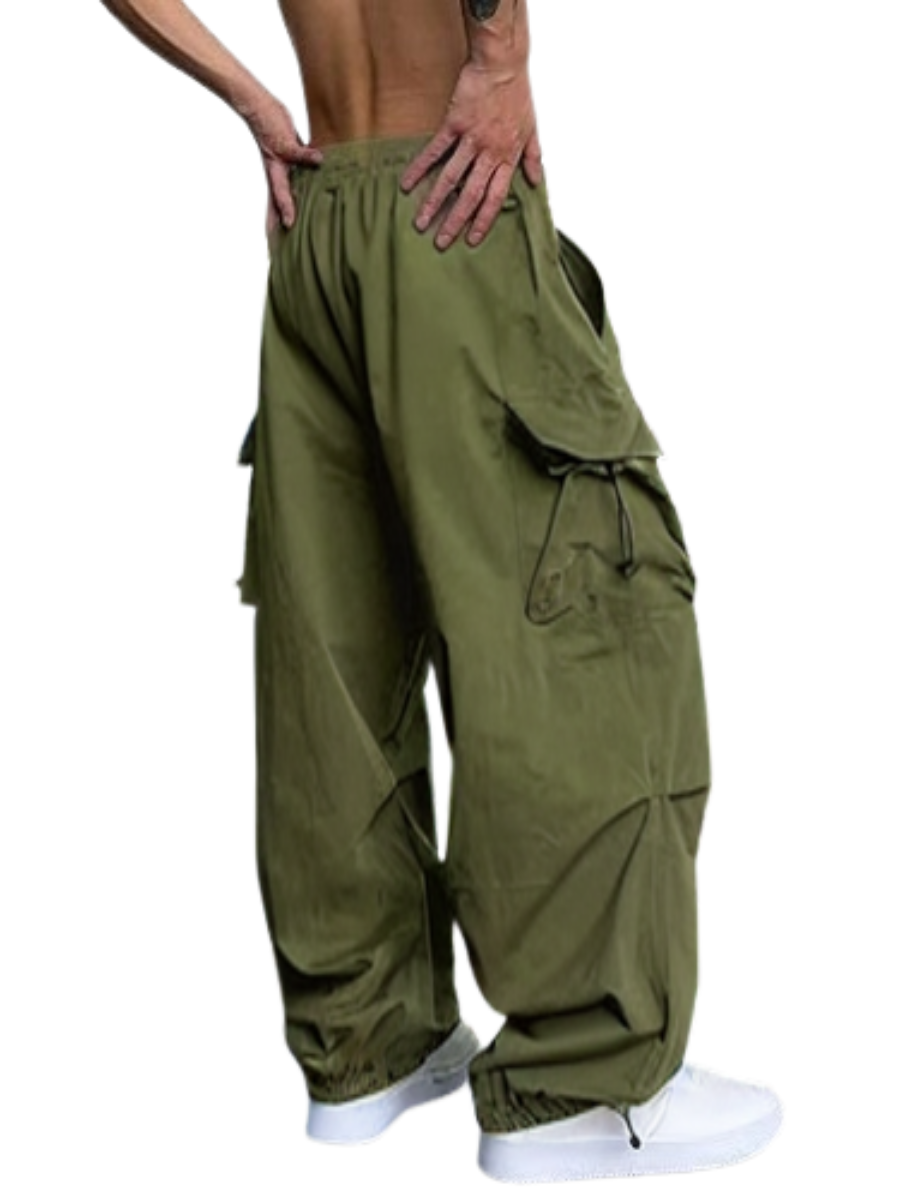 JOGGER CARGO PARACHUTE URBANFLY HOMBRE TELA MOJADA - VERDE - 2