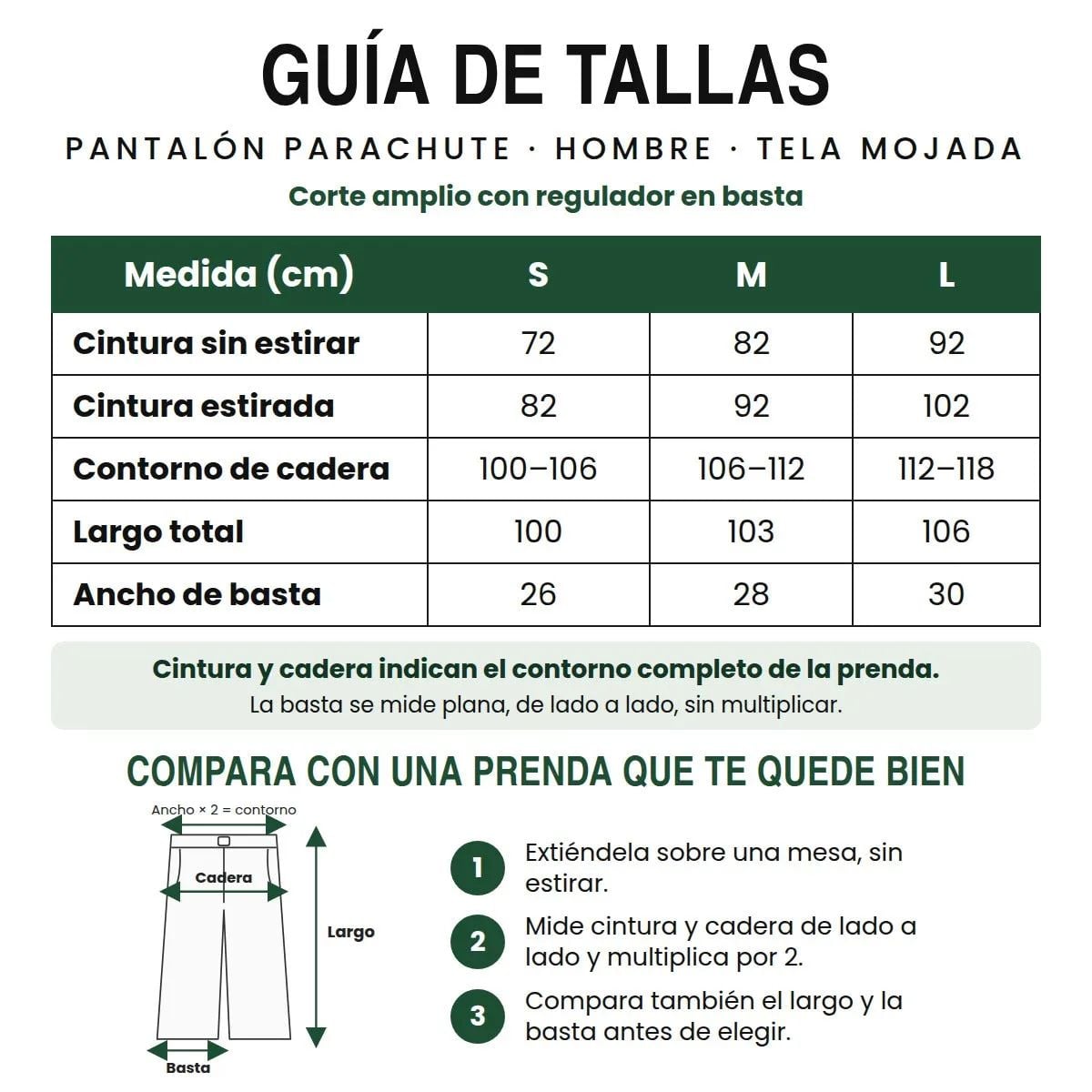JOGGER CARGO PARACHUTE HOMBRE TELA MOJADA BLANCO OVERSIZED WIDE LEG 4 BOLSILLOS REGULADOR EN BASTA - 3