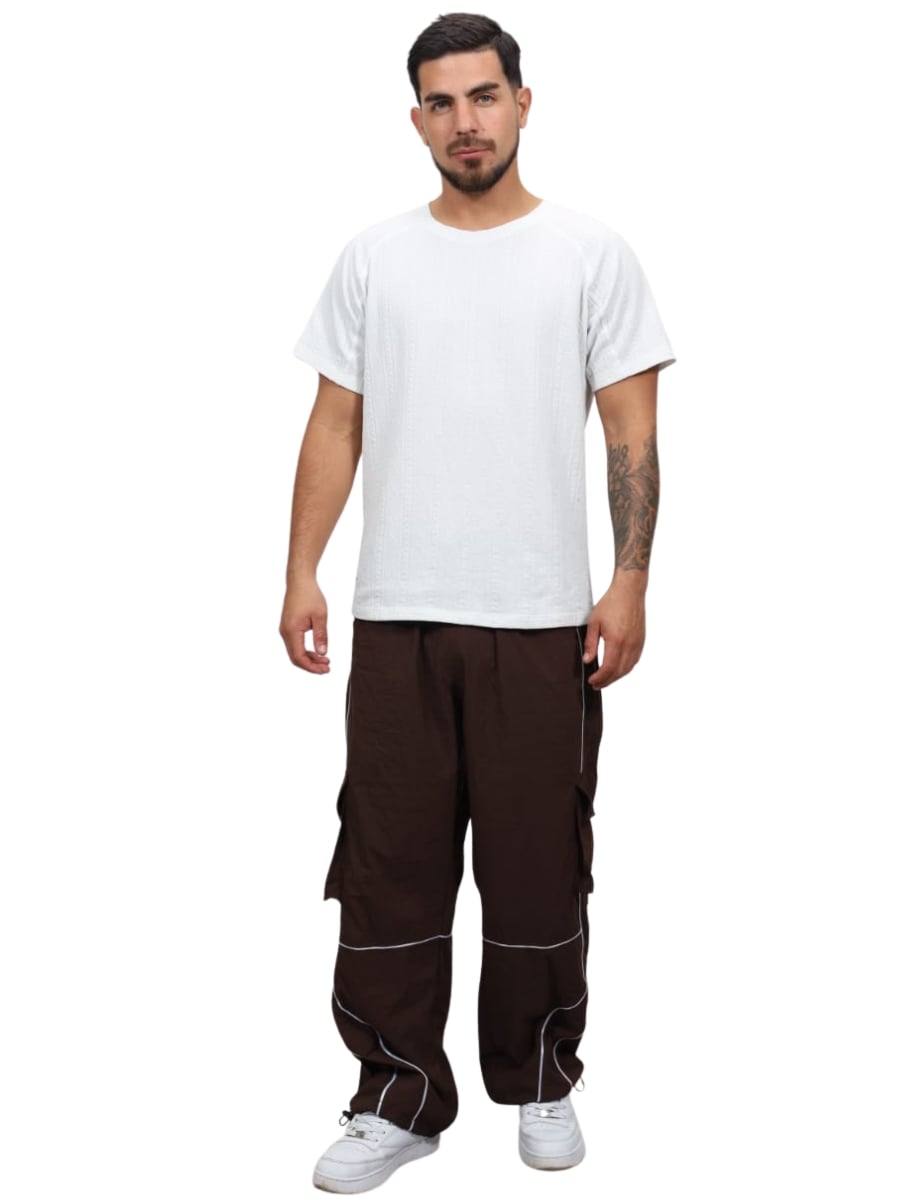 PANTALÓN CARGO OVERSIZE HOMBRE ENKI SHADOW LINE – ESTILO STREETWEAR - 4