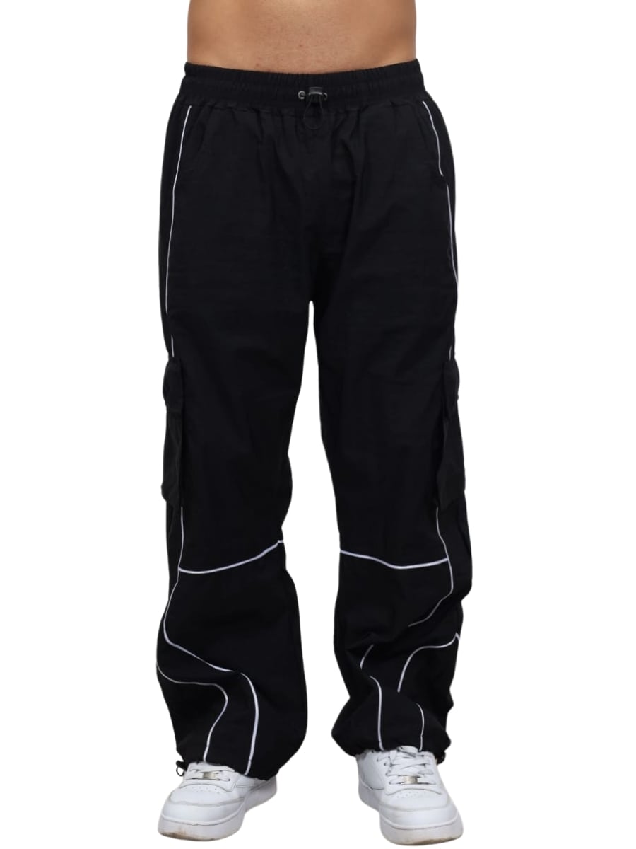 PANTALÓN CARGO OVERSIZE HOMBRE ENKI SHADOW LINE – ESTILO STREETWEAR | COLO NEGRO - 4