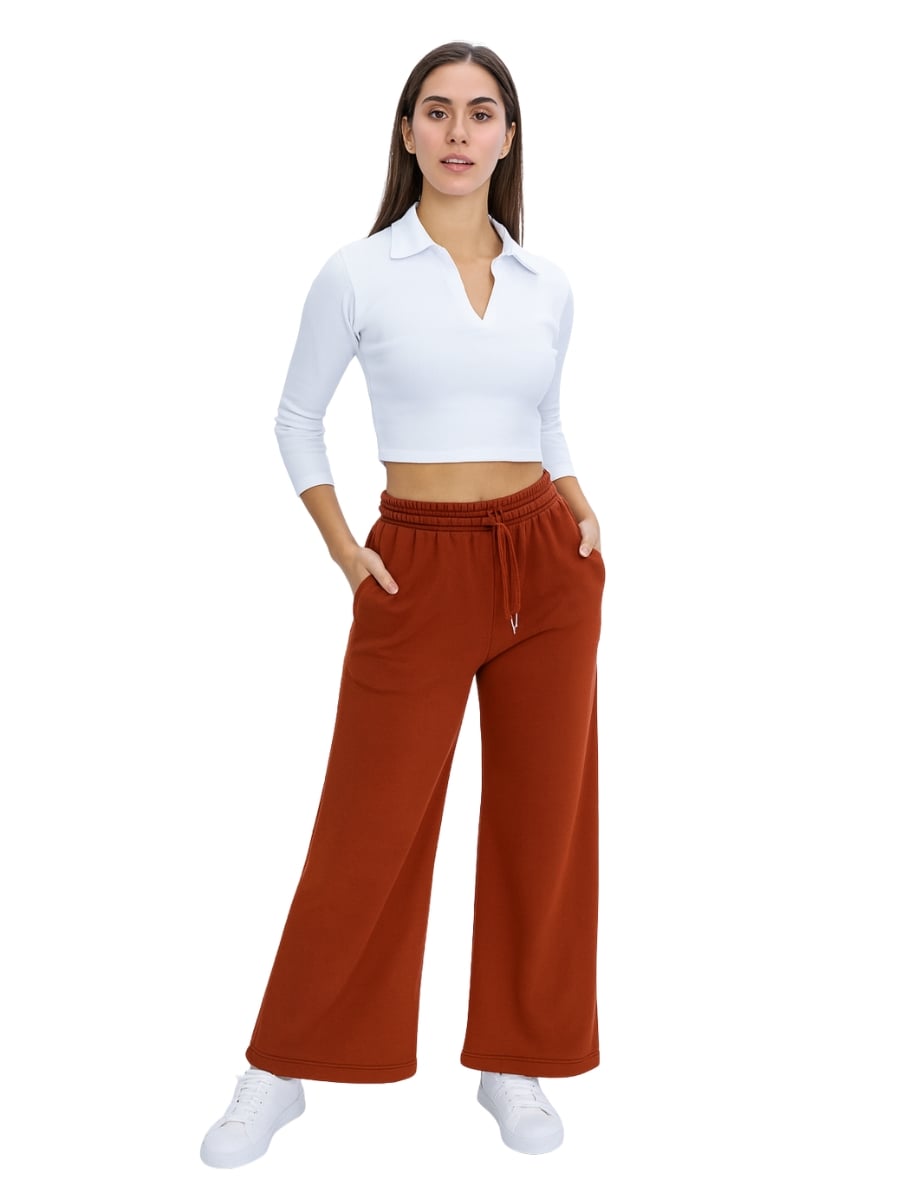 PANTALON PALAZZO MUJER FRANELA REACTIVA - ¡CÓMODO, ELEGANTE Y ENVÍO GRATIS! - 3