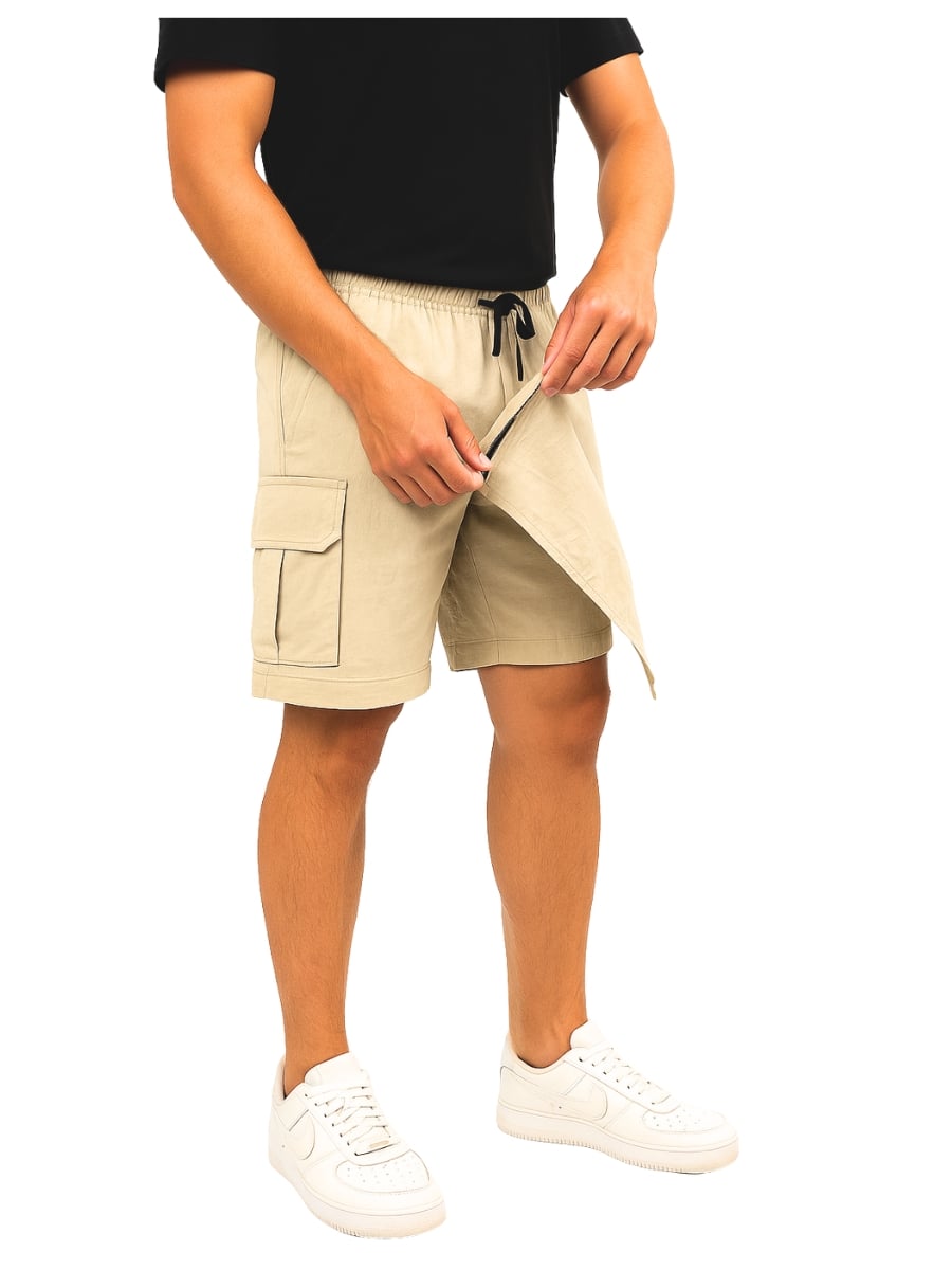 PANTALÓN CARGO CONVERTIBLE 2 EN 1 HOMBRE - HUESO / RECTO - 4
