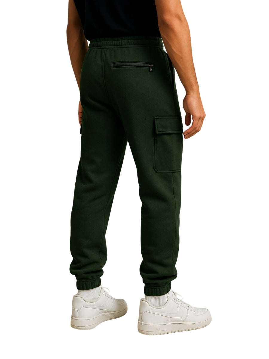 PANTALÓN CARGO OVERSIZE JOGGER HOMBRE FRANELA REACTIVO 20/1 - VERDE - 2