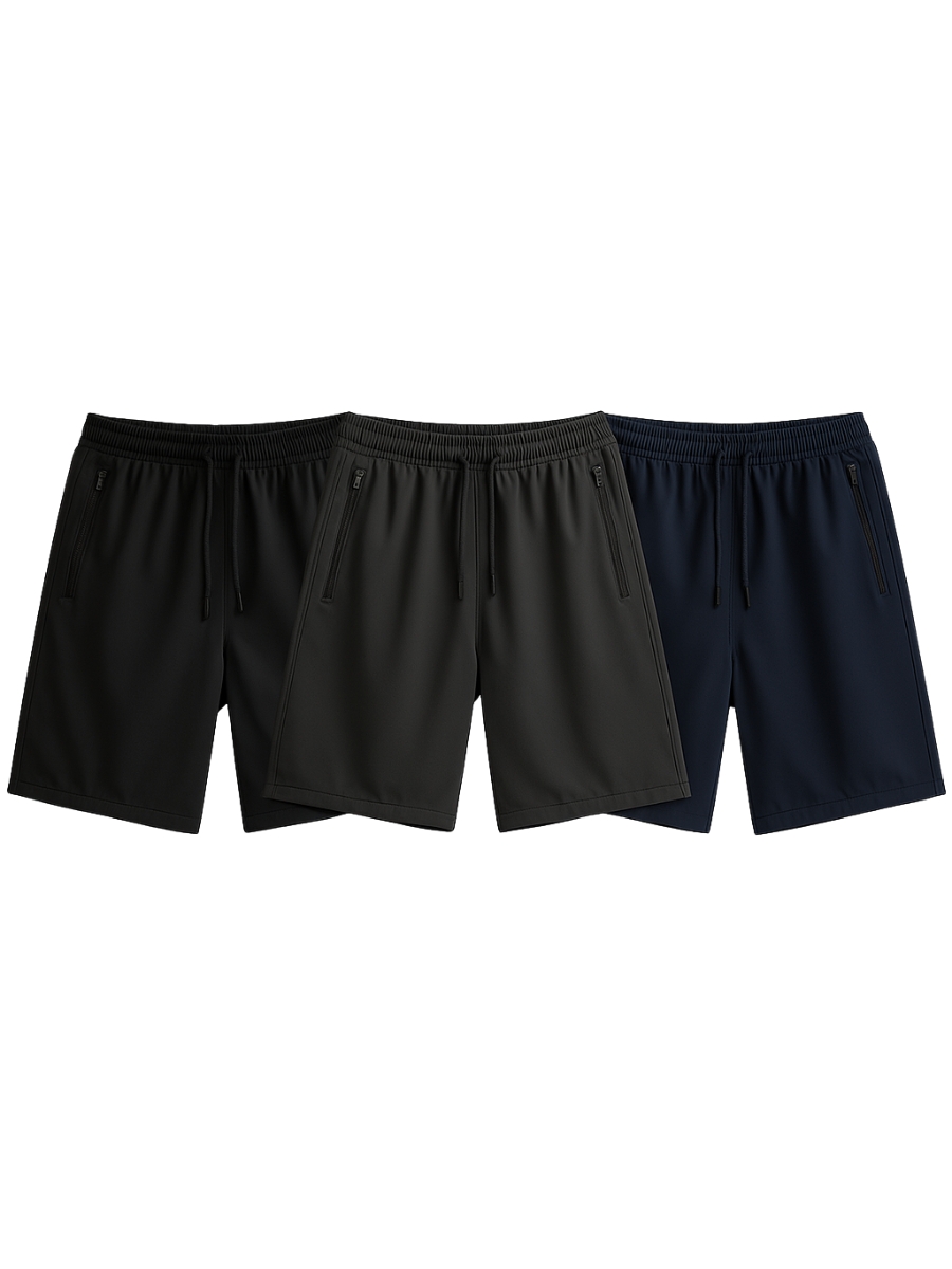 SHORT PACK X3 HOMBRE TELA NOVA - NEGRO / REGULAR - 3
