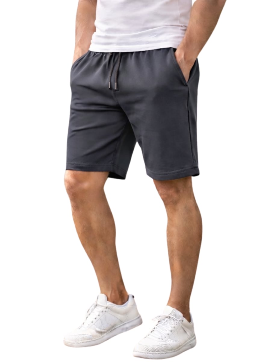 SHORT HOMBRE FRENCH TERRY - GRIS OSCURO / REGULAR - 1