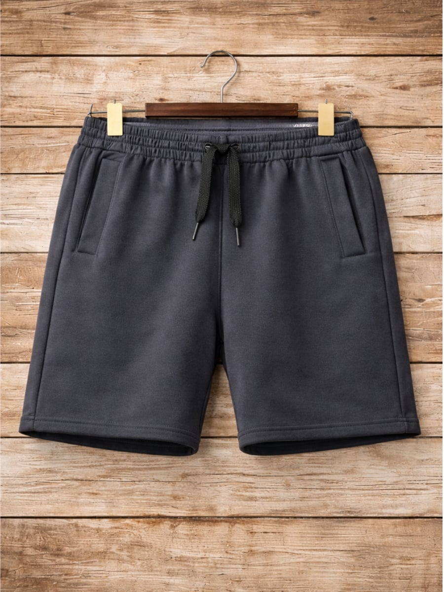 SHORT HOMBRE FRENCH TERRY - GRIS OSCURO / REGULAR - 2