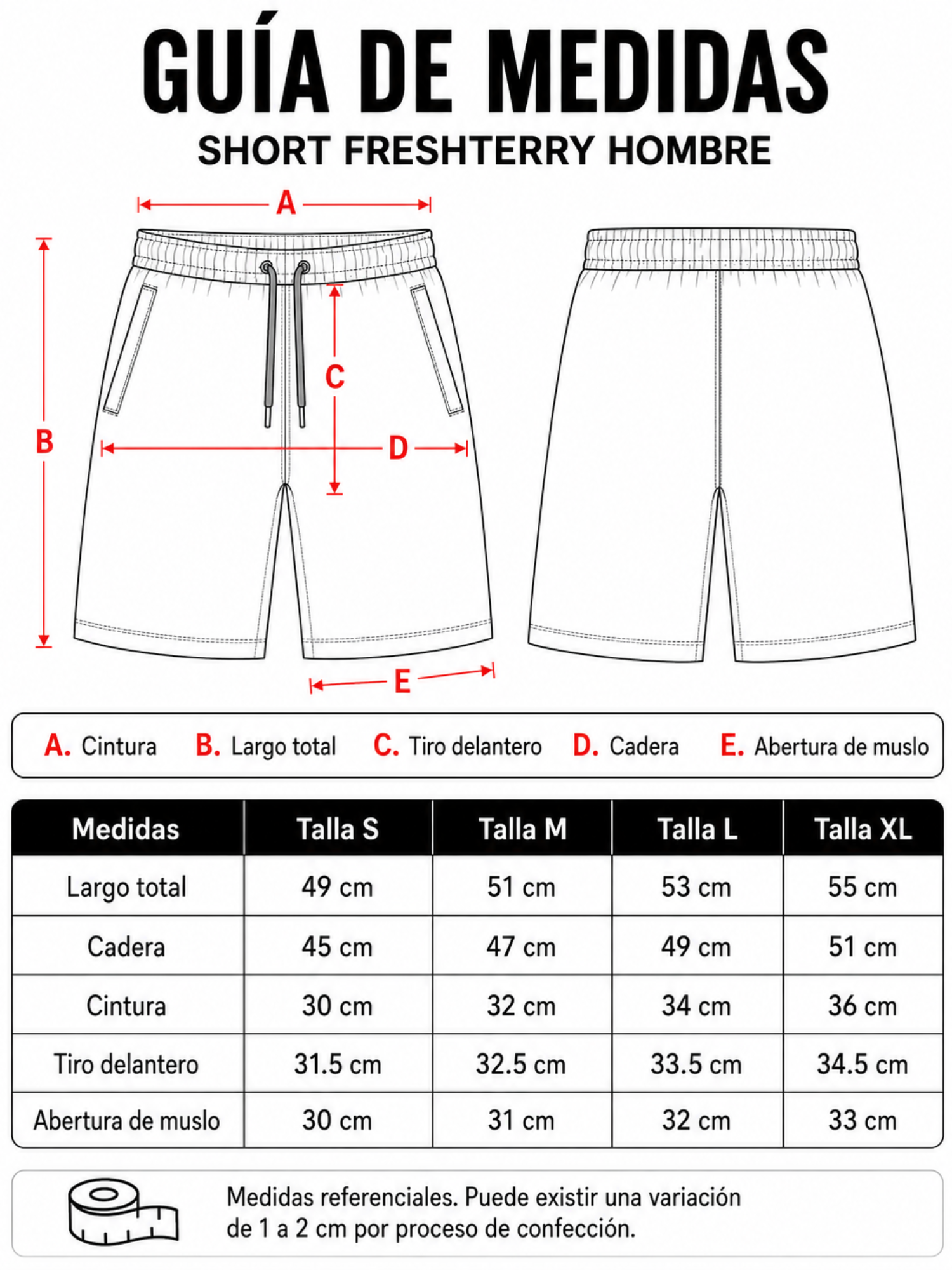 SHORT HOMBRE FRENCH TERRY - GRIS OSCURO / REGULAR - 4