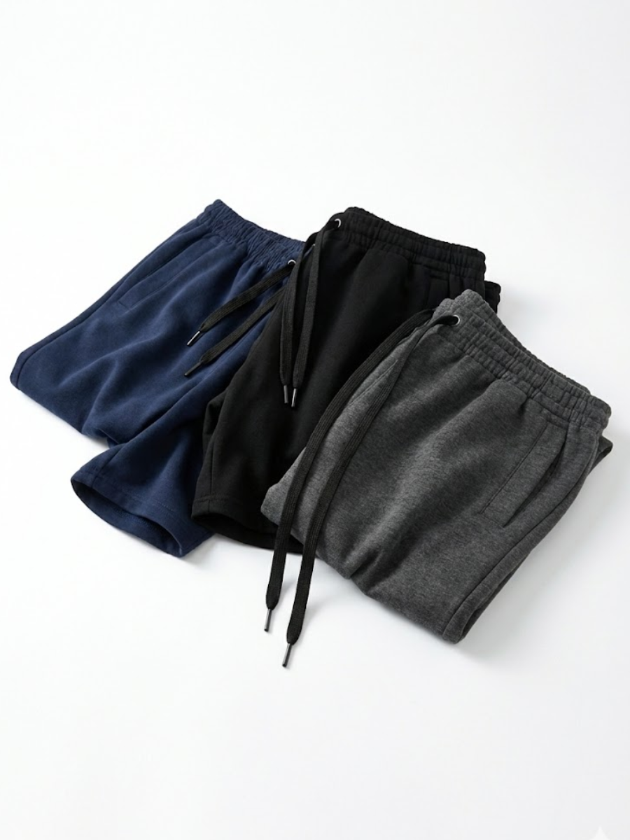 SHORT PACK X3 HOMBRE FRENCH TERRY - NEGRO / REGULAR - 2