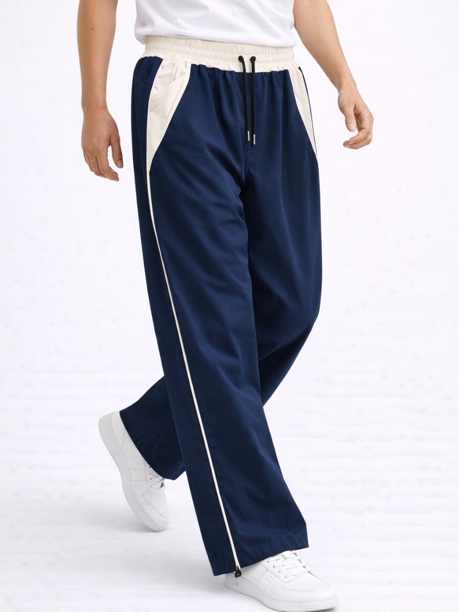 PANTALÓN OVERSIZE BICOLOR HOMBRE TELA NOVA - AZUL MARINO - 1
