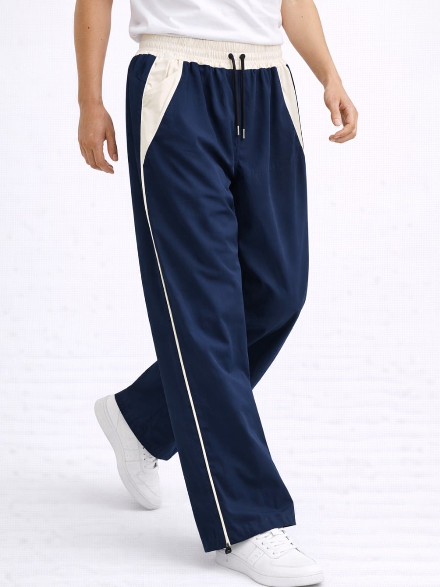 PANTALÓN OVERSIZE BICOLOR HOMBRE TELA NOVA - AZUL MARINO - 1