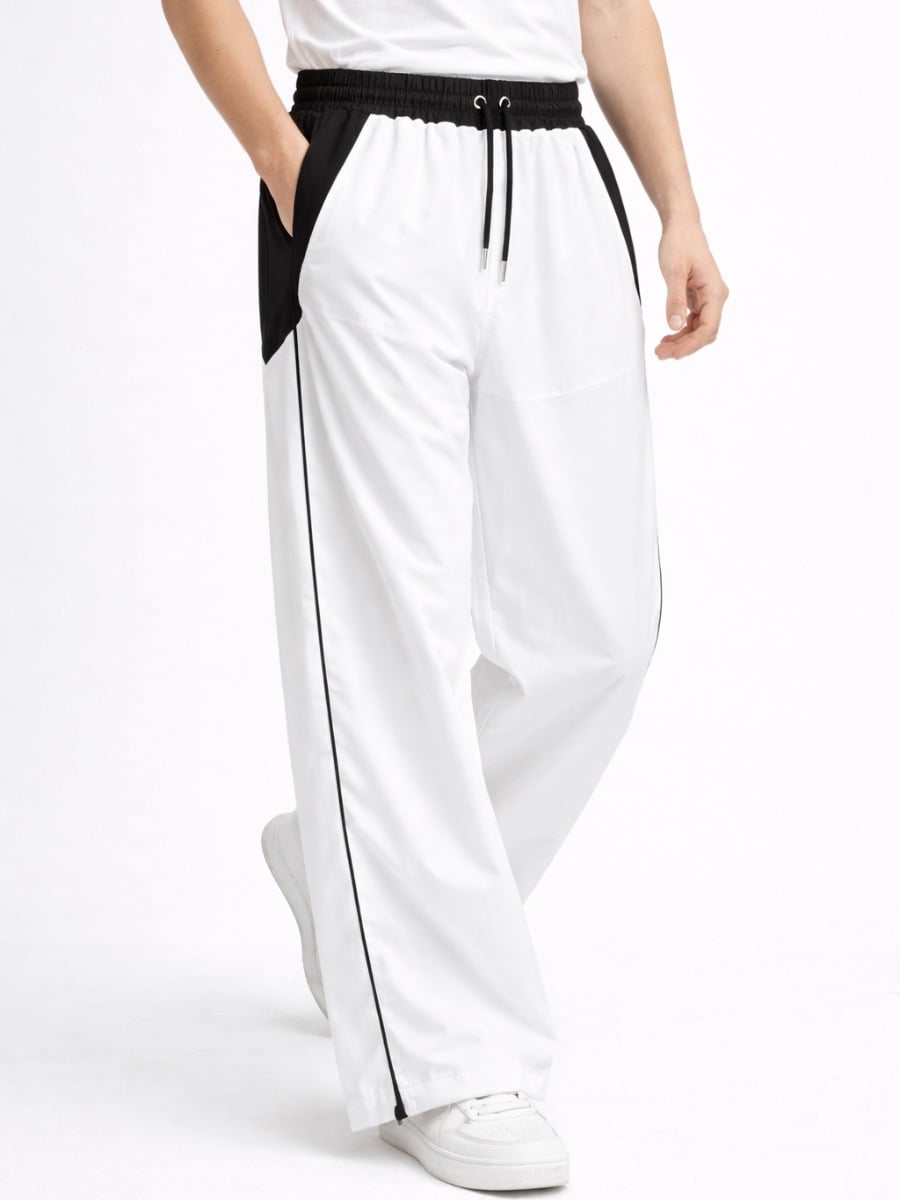 PANTALÓN OVERSIZE BICOLOR HOMBRE TELA NOVA - BLANCO - 1