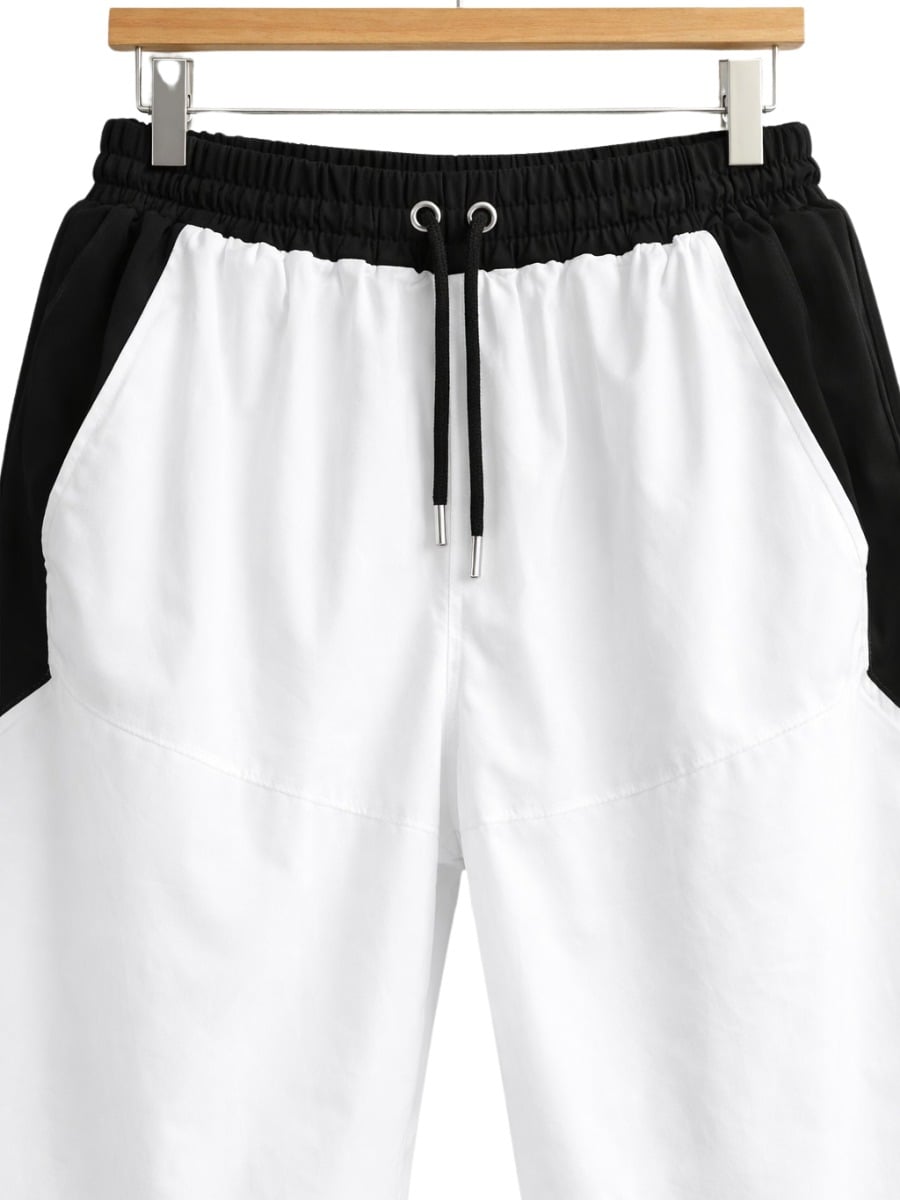 PANTALÓN OVERSIZE BICOLOR HOMBRE TELA NOVA - BLANCO - 4