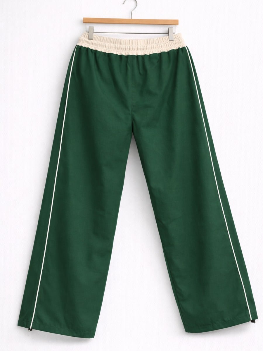 PANTALÓN OVERSIZE BICOLOR HOMBRE TELA NOVA - VERDE - 3