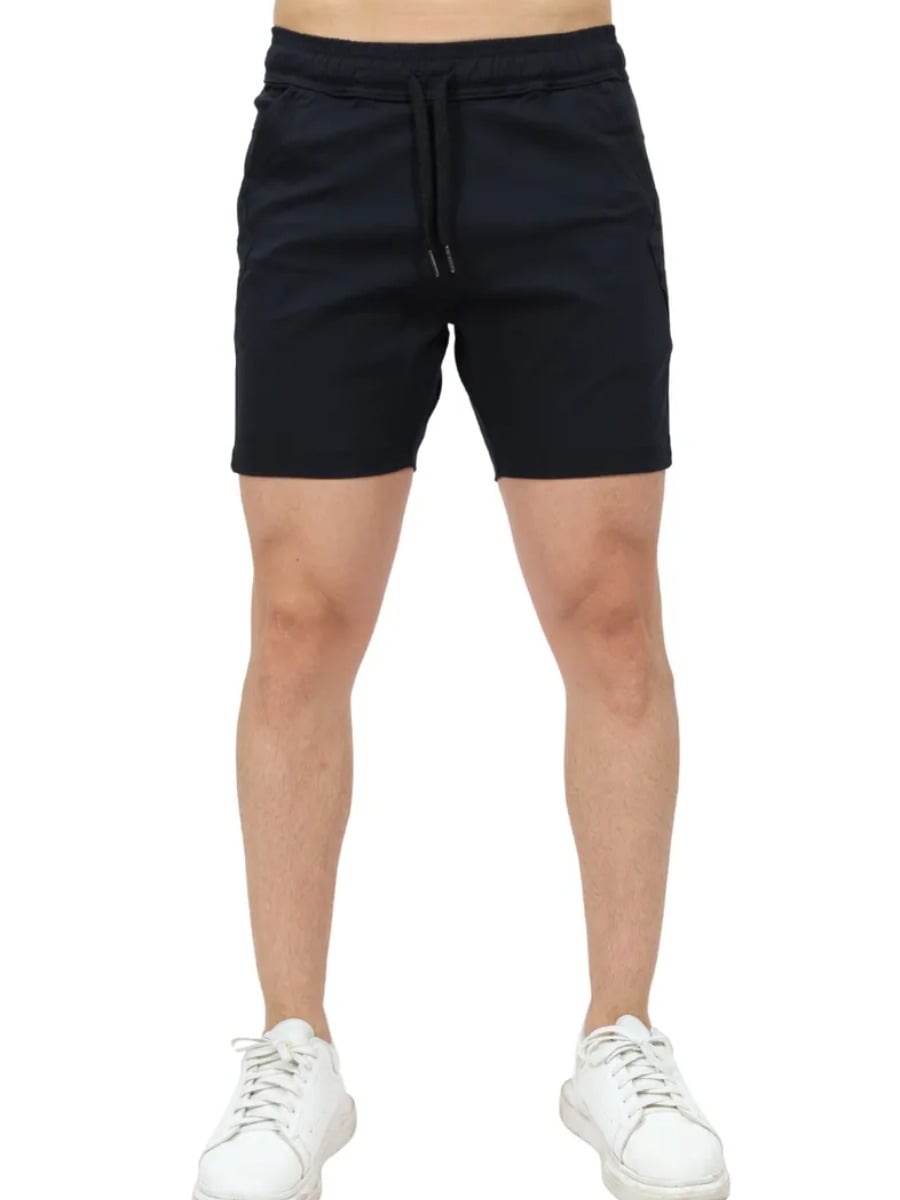 SHORT HOMBRE STONE NEGRO - ENKI MODASTYLE FIT REGULAR URBANO - 3