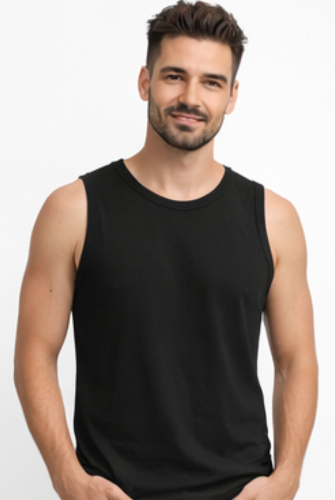 POLO MANGA CERO HOMBRE ALGODÓN NEGRO - ENKI MODASTYLE FIT REGULAR URBANO - 1