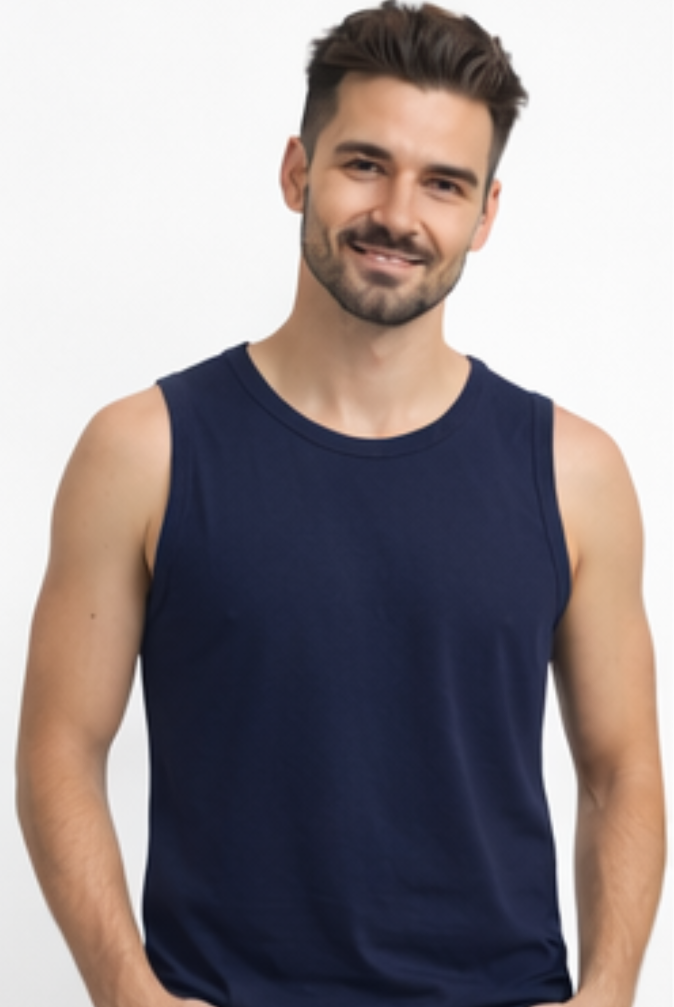 POLO MANGA CERO HOMBRE ALGODÓN AZUL - ENKI MODASTYLE FIT REGULAR URBANO - 1