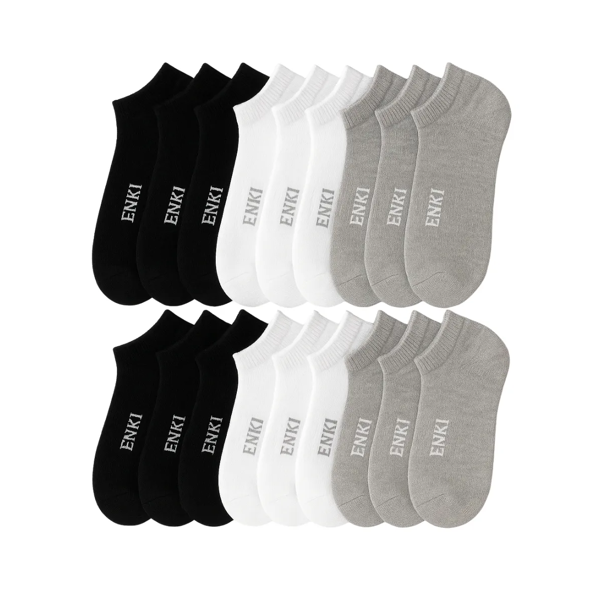 MEDIAS TALONERAS HOMBRE ALGODÓN PACK 12 BLANCO NEGRO GRIS DEPORTIVAS CASUAL 2026 COMODOS TRANSPIRABLES CALIDAD PREMIUM - 2