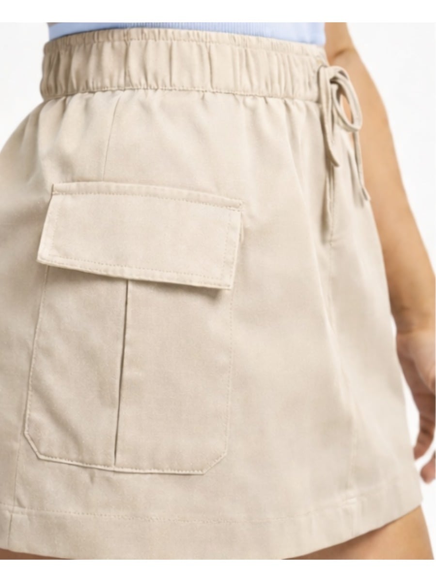 FALDA MUJER TELA MOJADA HUESO - ENKI MODASTYLE FIT REGULAR URBANO - 2